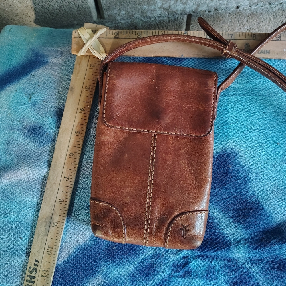 Frye Brown Leather Crossbody Bag